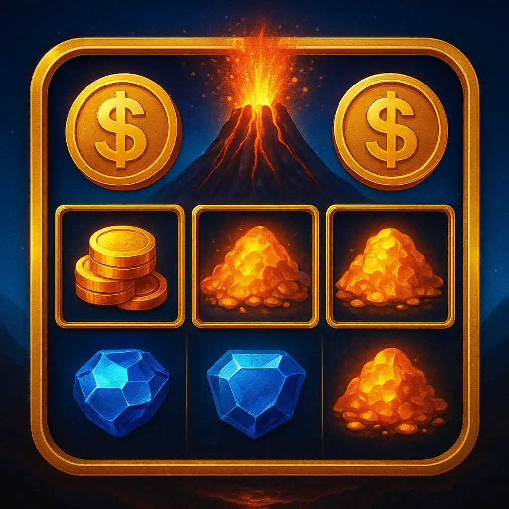 3 Coin Volcanoes slot game tile