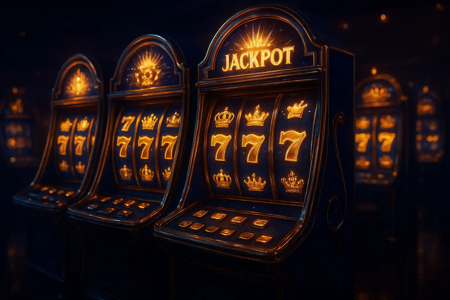 Golden reels and royal casino backdrop at RaraWin